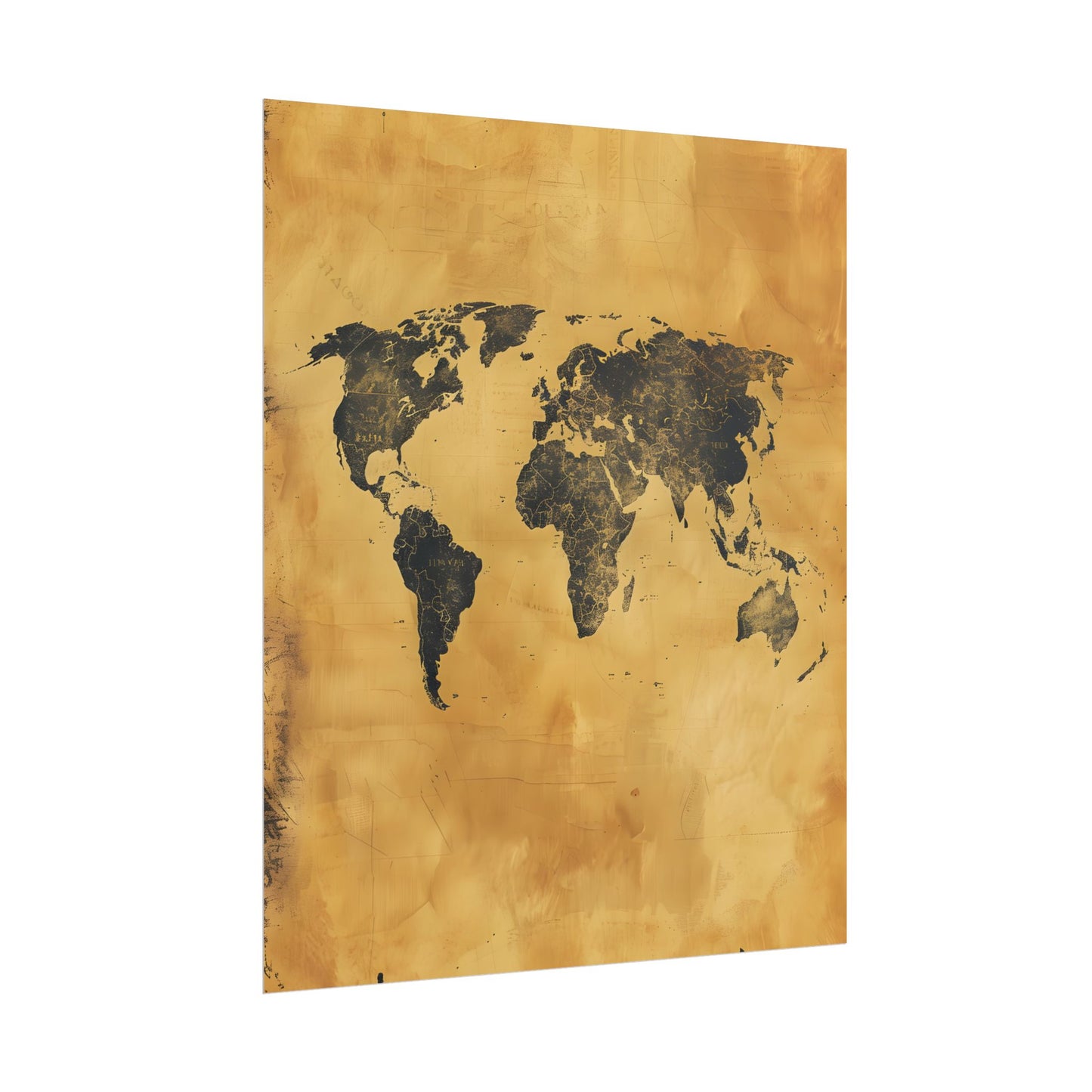 Vintage World Map: Decorative Art Piece - Poster