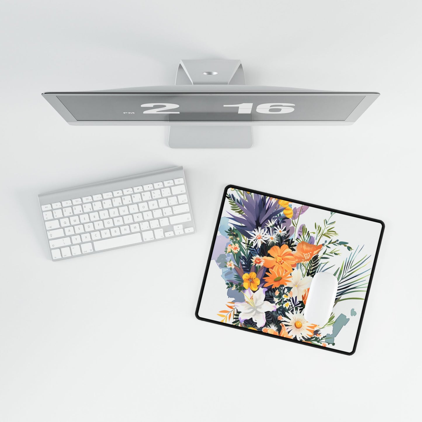 Whimsical Florida Map: Playful Art Illustration - Desk Mat