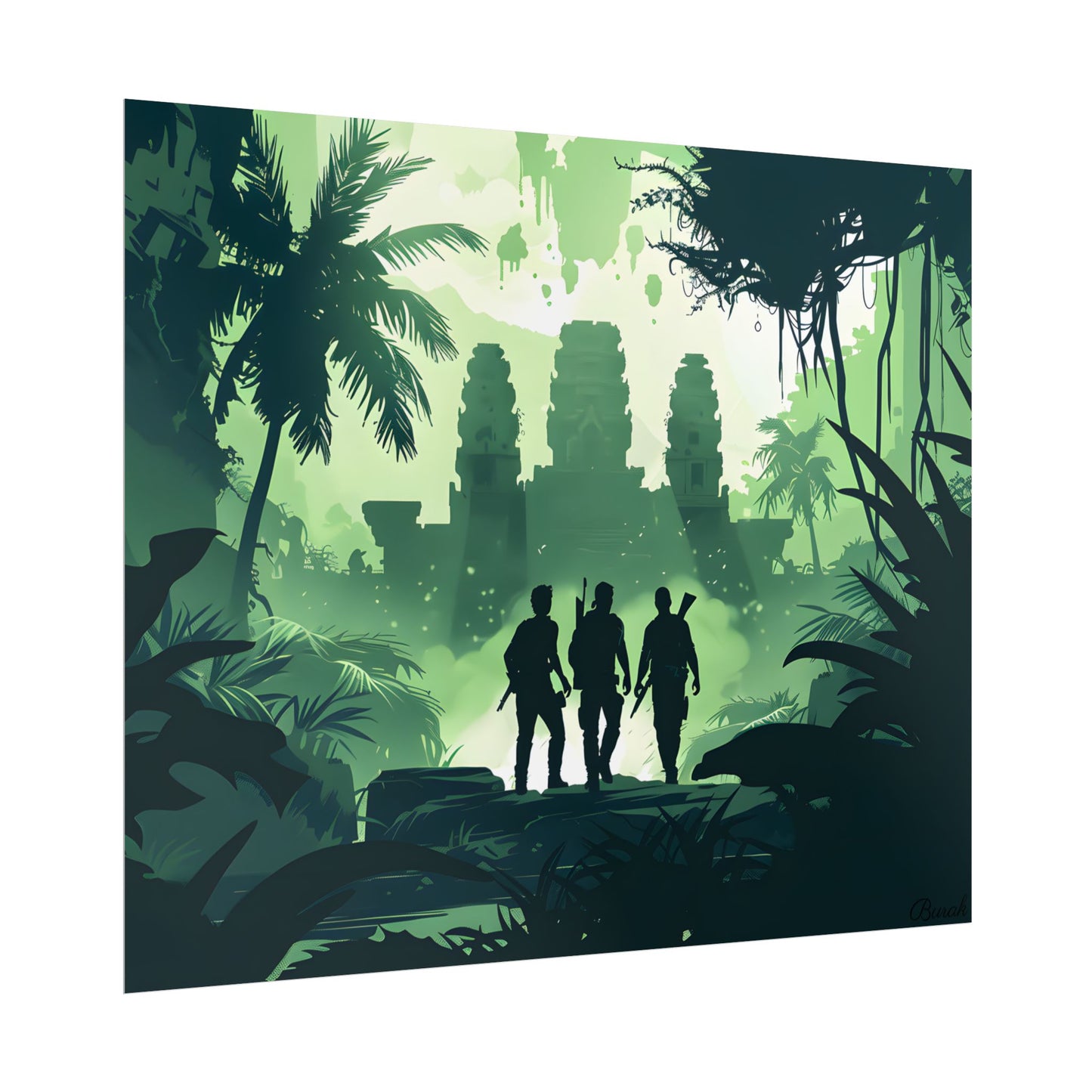 Young Adventurer: Minimalist Digital Portrait - Poster