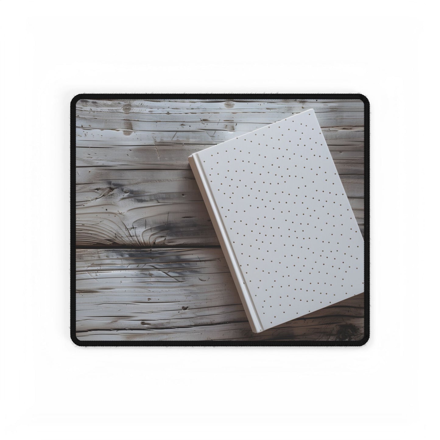 Minimalist Notebook with Embossed Dot Pattern: Unique Stationery Art - Desk Mat