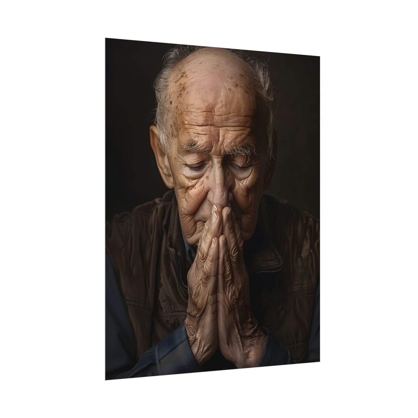 A Moment in Time: Gentle Aged Man in Formal Contemplation - Poster