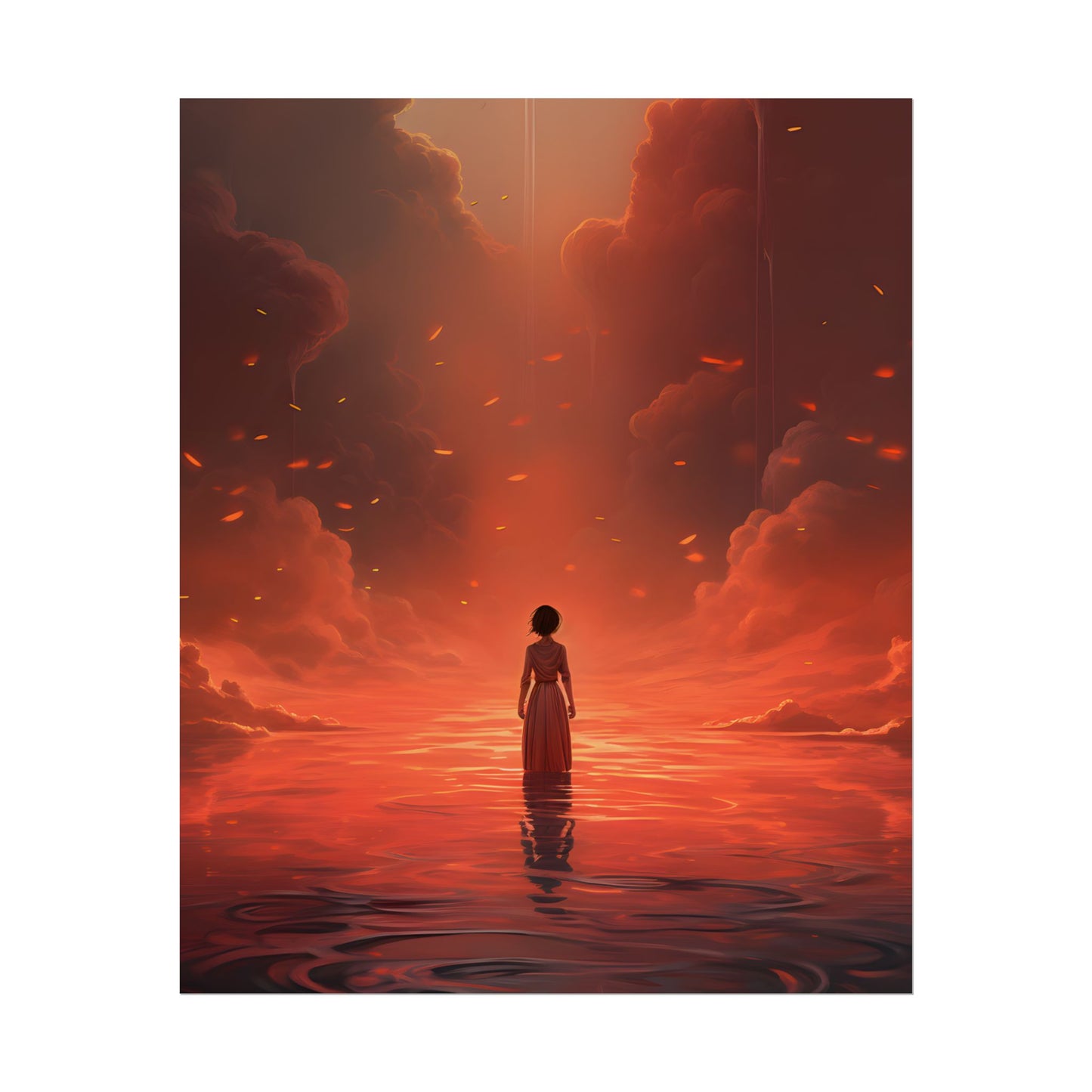 Vibrant Sunflower in Full Bloom: Outdoor Artwork - Poster