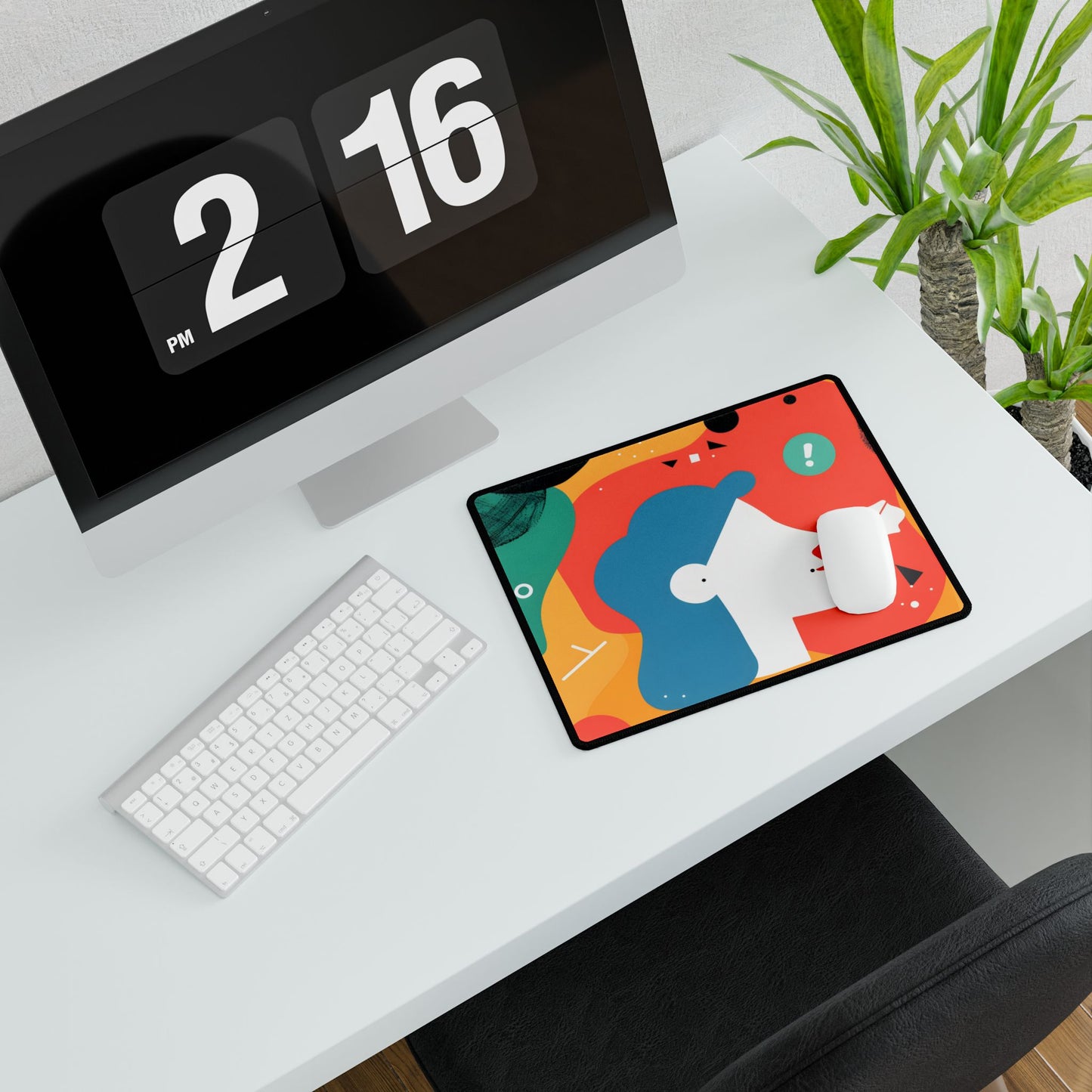 Vibrant Growth Mindset: Colorful Motivation Art - Desk Mat