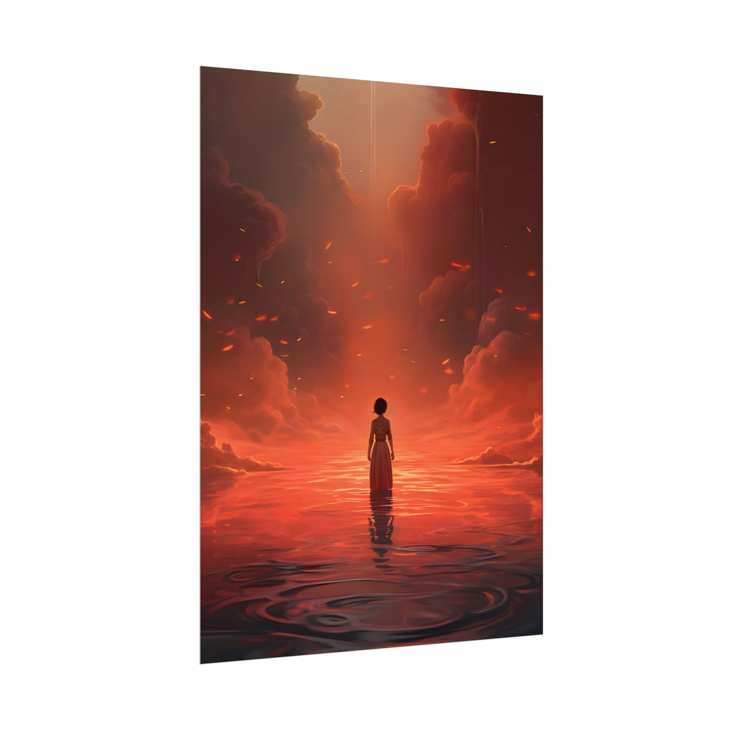 Vibrant Sunflower in Full Bloom: Outdoor Artwork - Poster