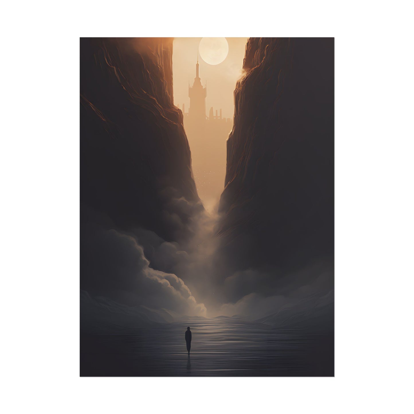 Textured Light Circle: Photographic Art Study - Poster