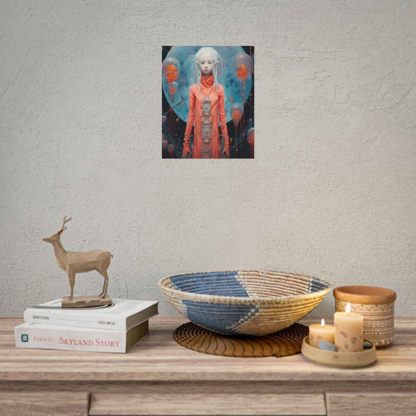 Celestial Dreams: Vibrant Stars and Planets Art - Poster