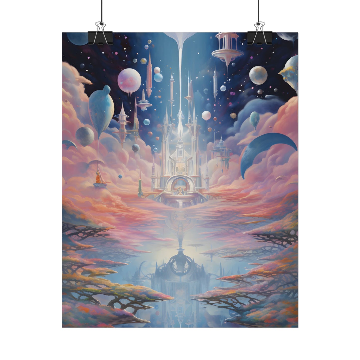 Celestial Art Gallery: Unique Morning Abstract Artworks - Poster