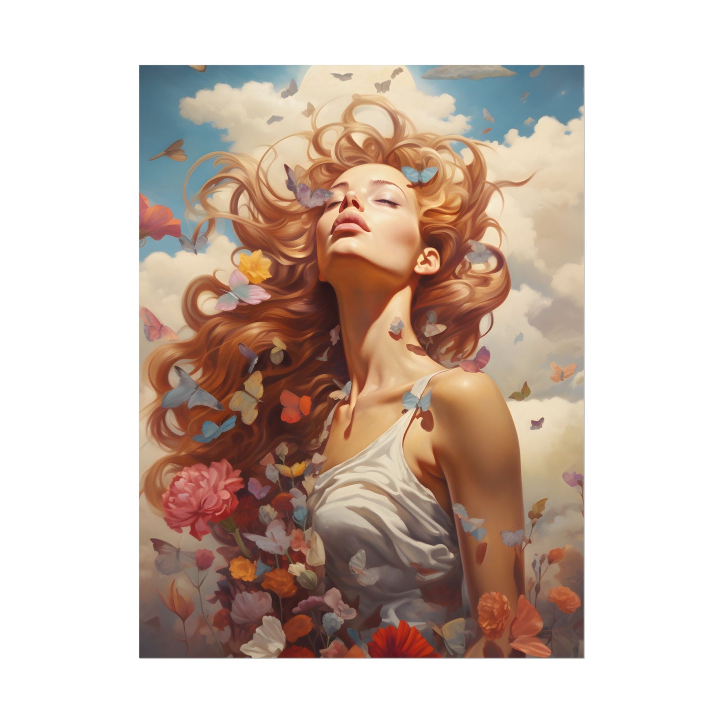 Vibrant Outdoor Cafe: Relaxed Atmosphere Artwork - Poster
