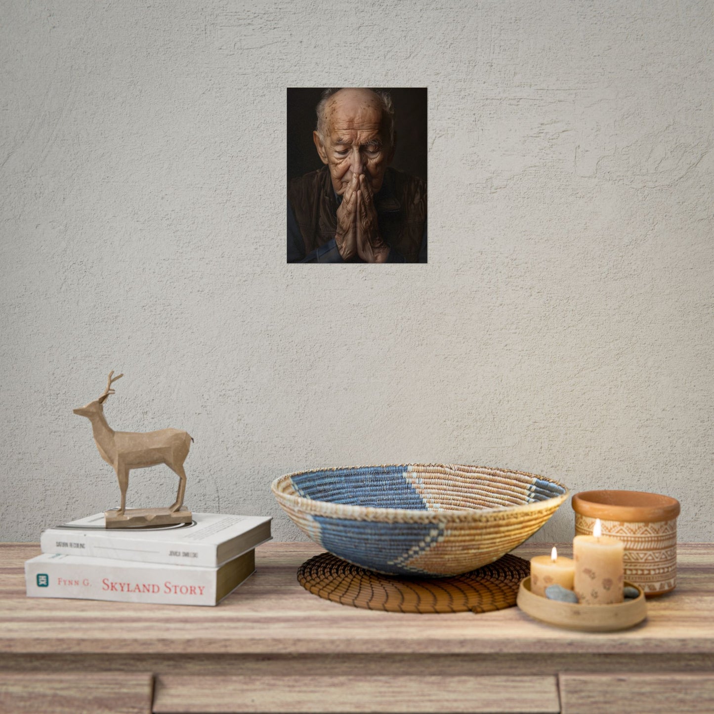 A Moment in Time: Gentle Aged Man in Formal Contemplation - Poster