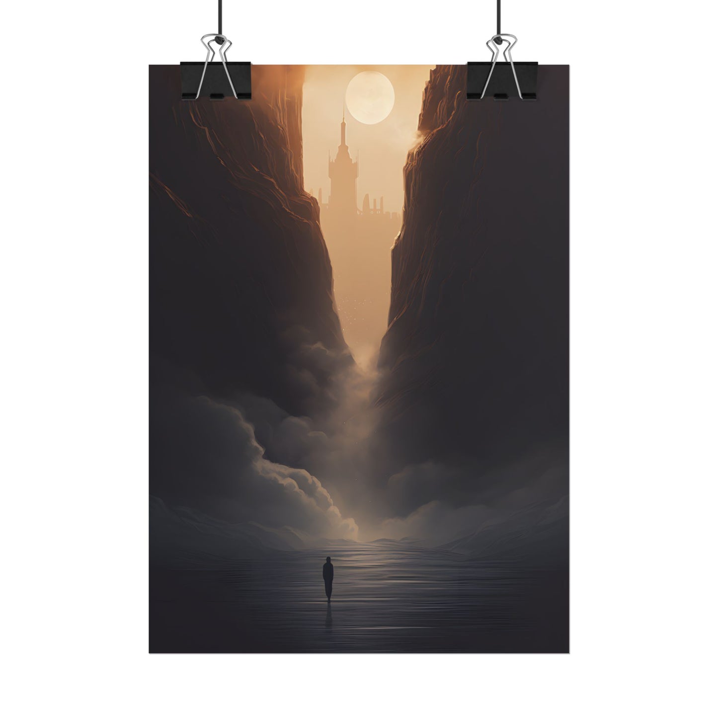 Textured Light Circle: Photographic Art Study - Poster