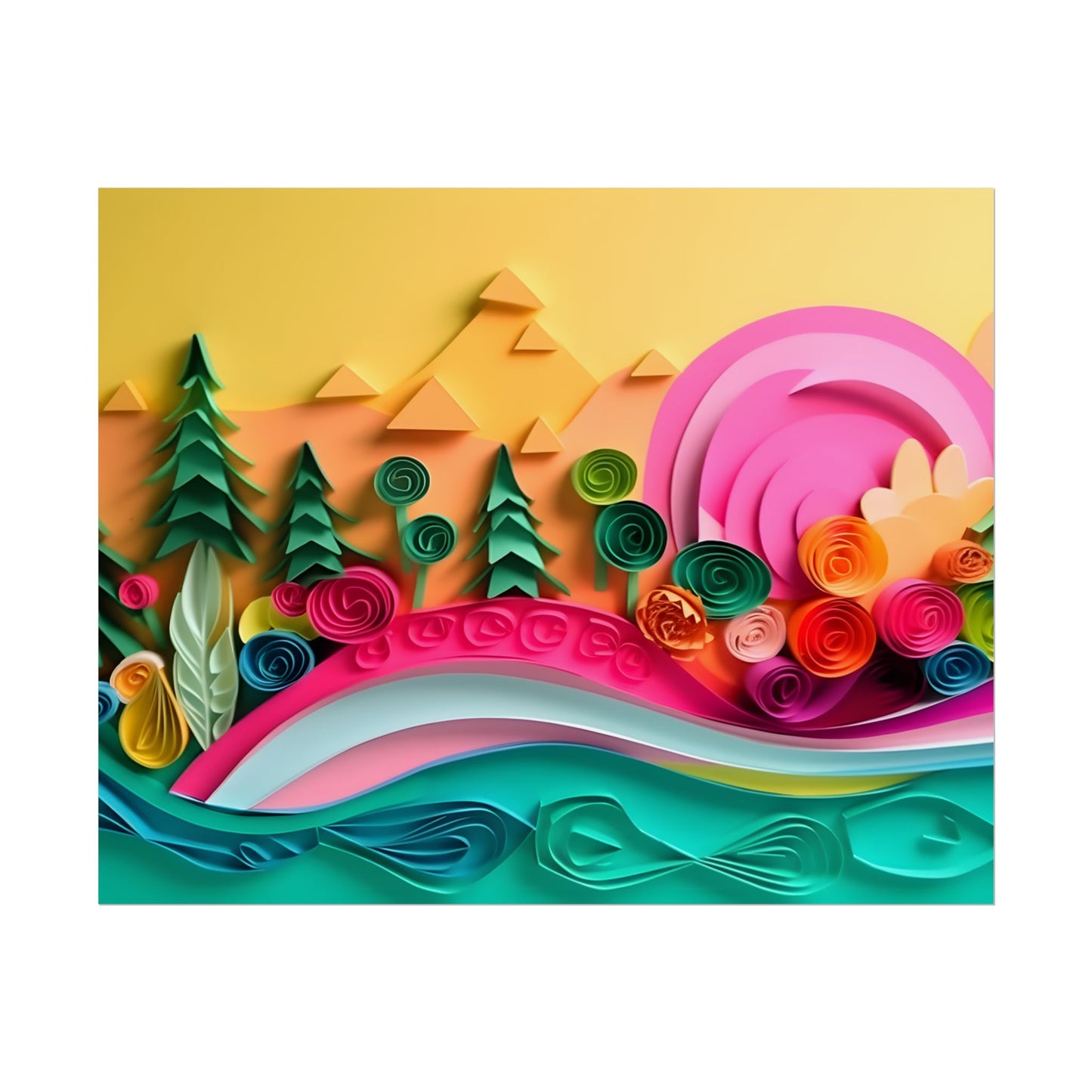 Magical Beach Sunset: Peaceful Landscape Art - Poster
