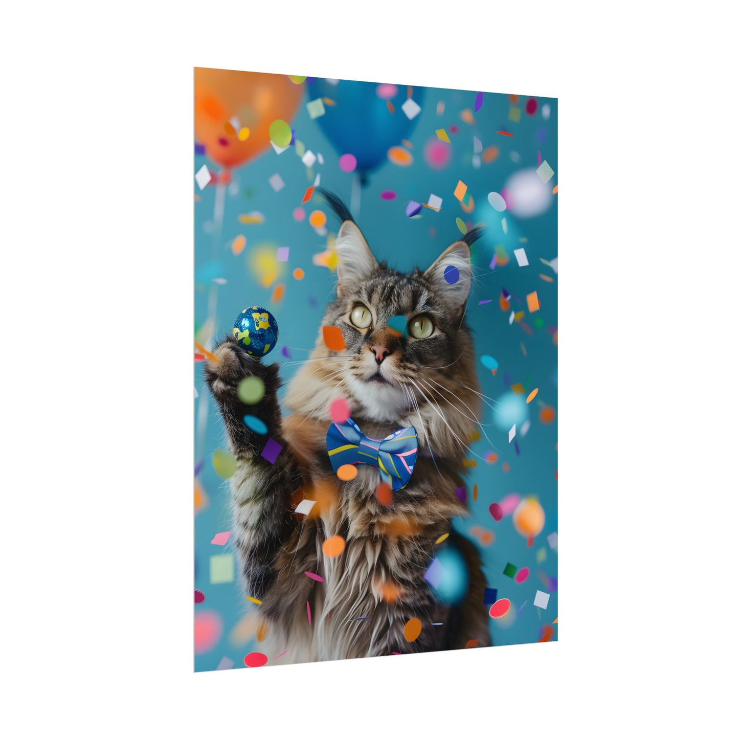 Whimsical Cat in Bow Tie: Exclusive Artwork - Poster