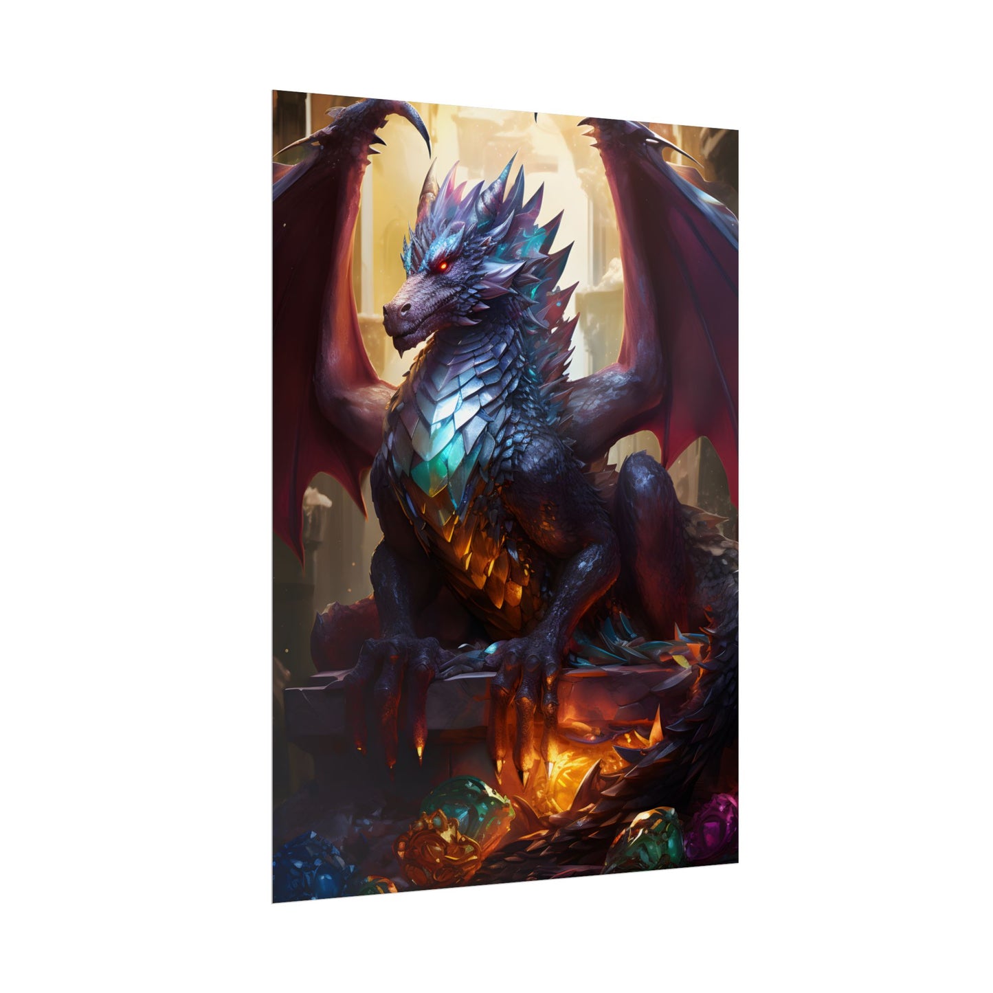 Ancient Dragon's Majestic Lair: Fantasy Guardians of Old - Poster