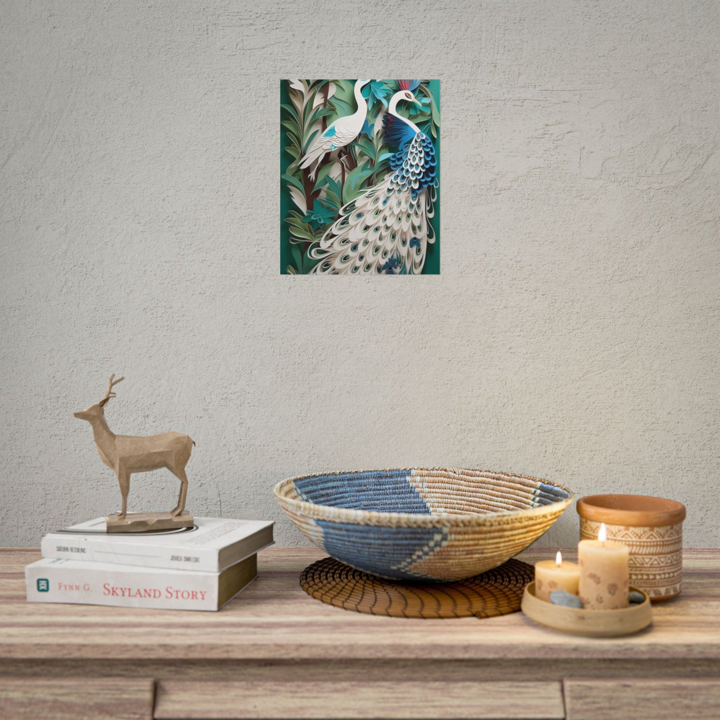 Vibrant American Rock Landscape: Serene Scene with Clear Skies - Poster
