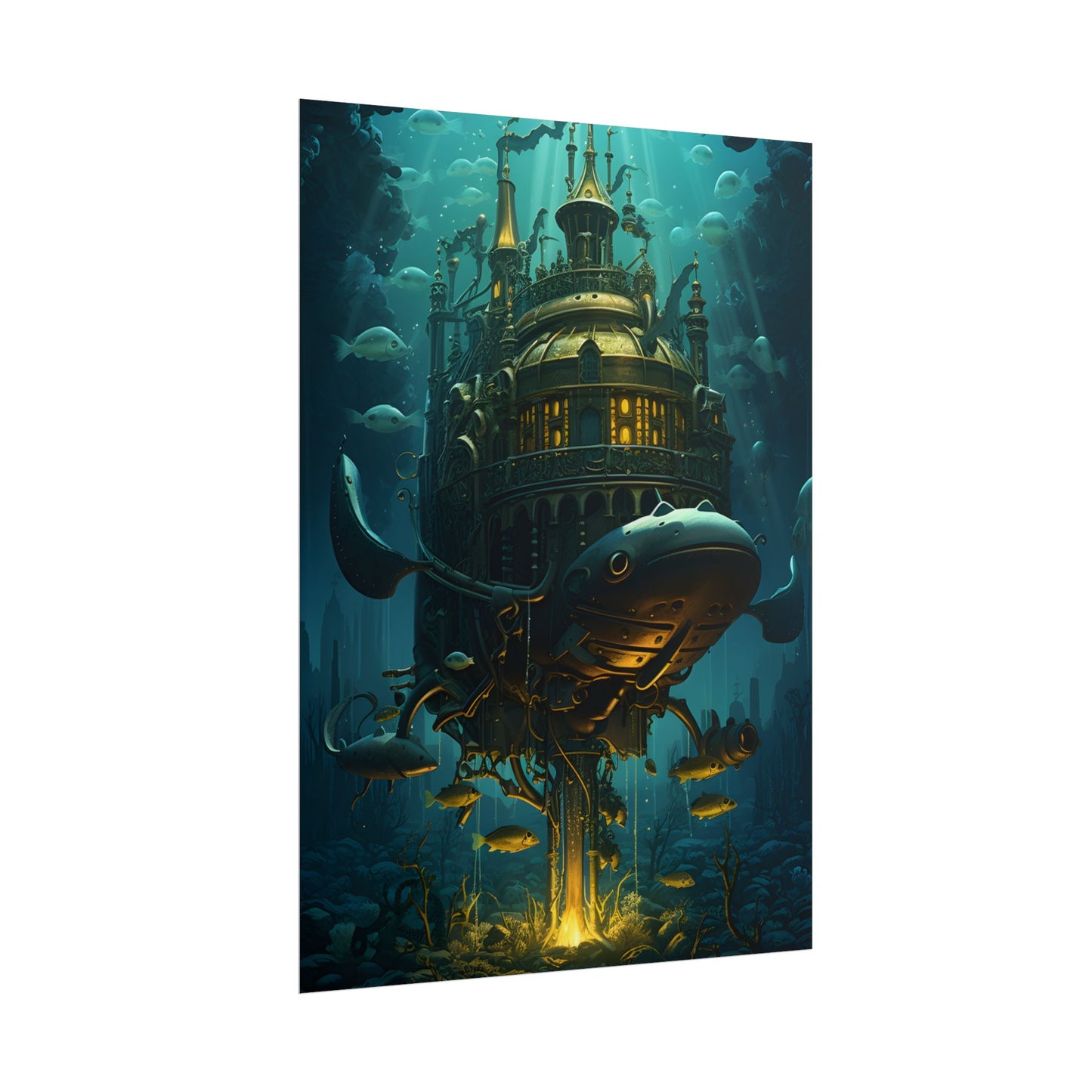Steampunk Undersea Adventure: A Submersible World - Poster