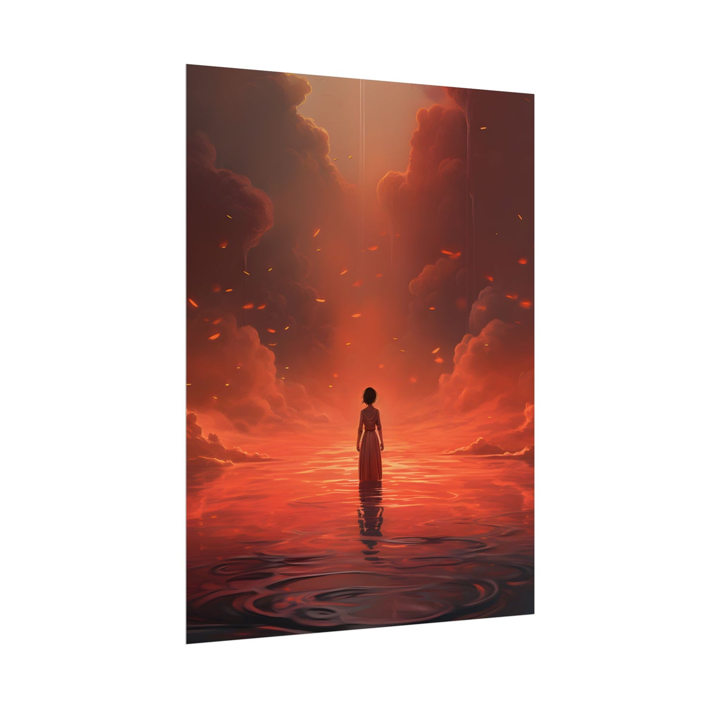 Vibrant Sunflower in Full Bloom: Outdoor Artwork - Poster