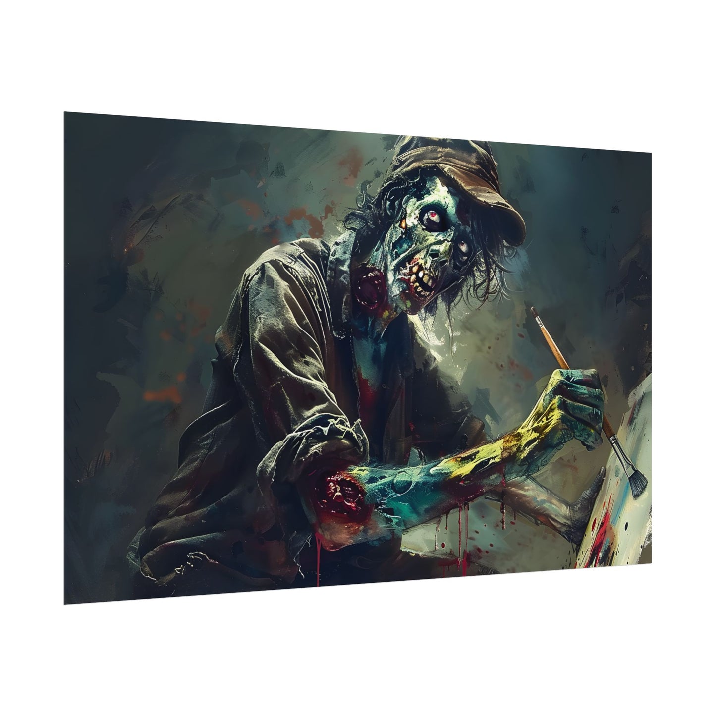 Zombie Horror Original Art: Original Artwork - Poster