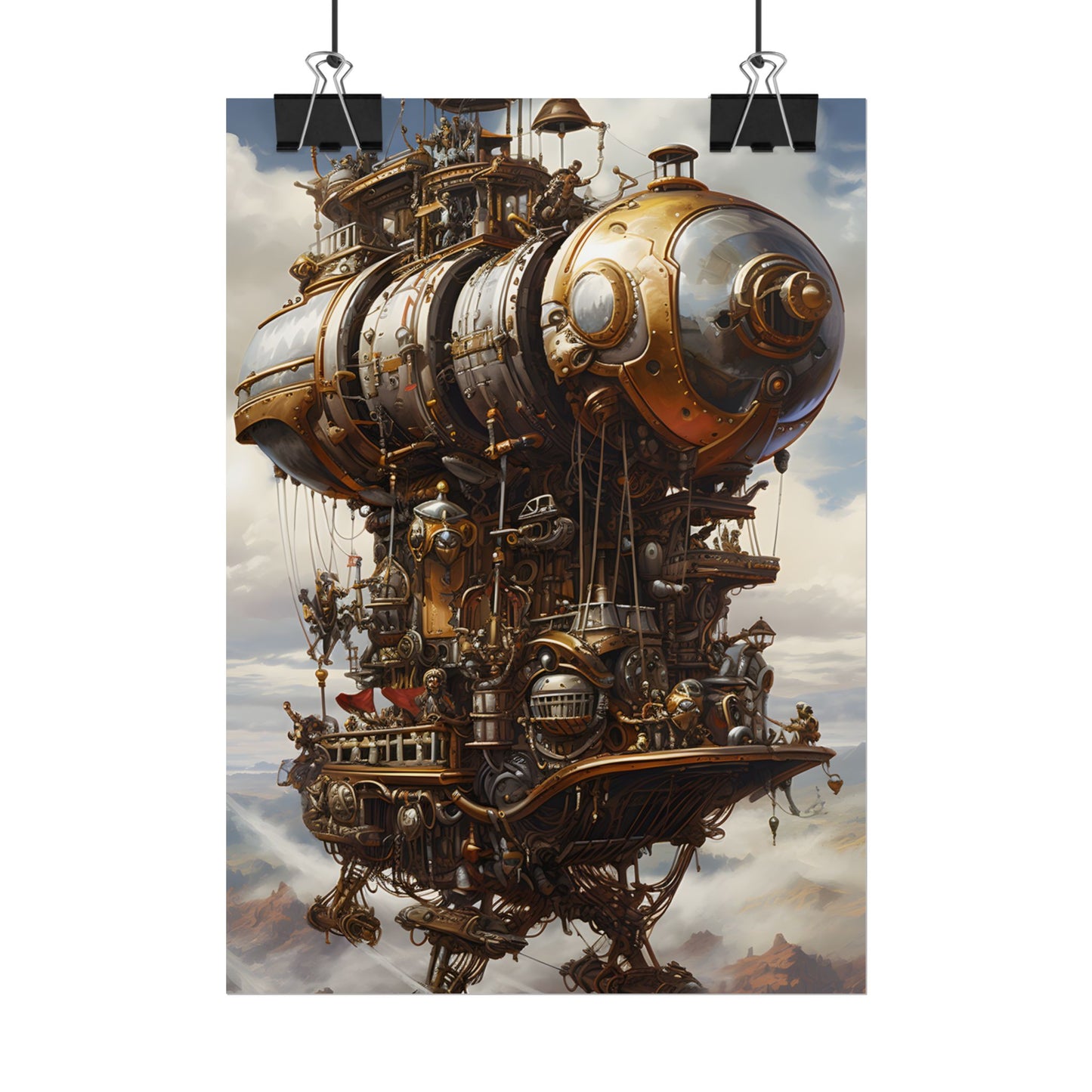 Steampunk Sky-Liner Thrill: A Fierce Airship Race - Poster