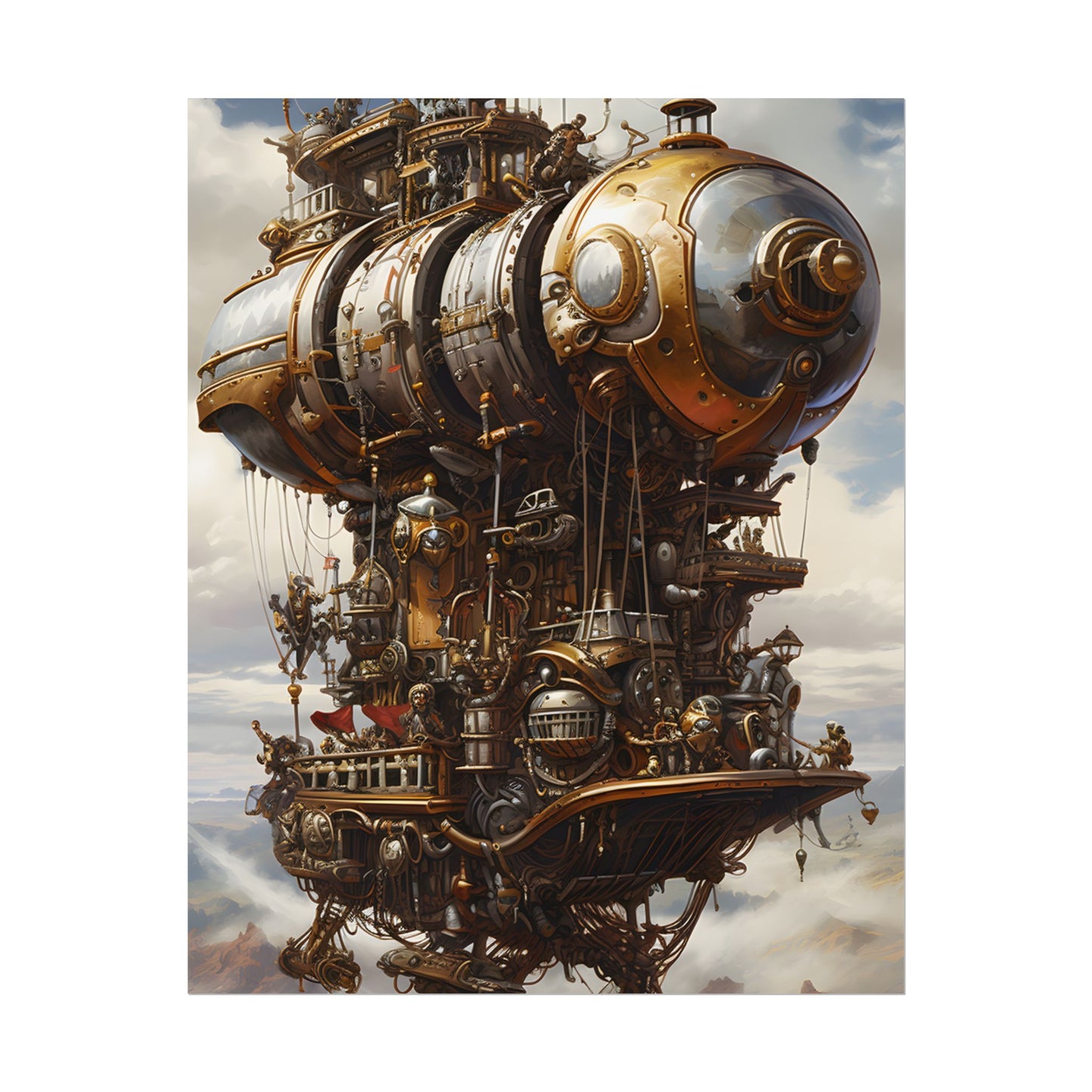 Steampunk Sky-Liner Thrill: A Fierce Airship Race - Poster
