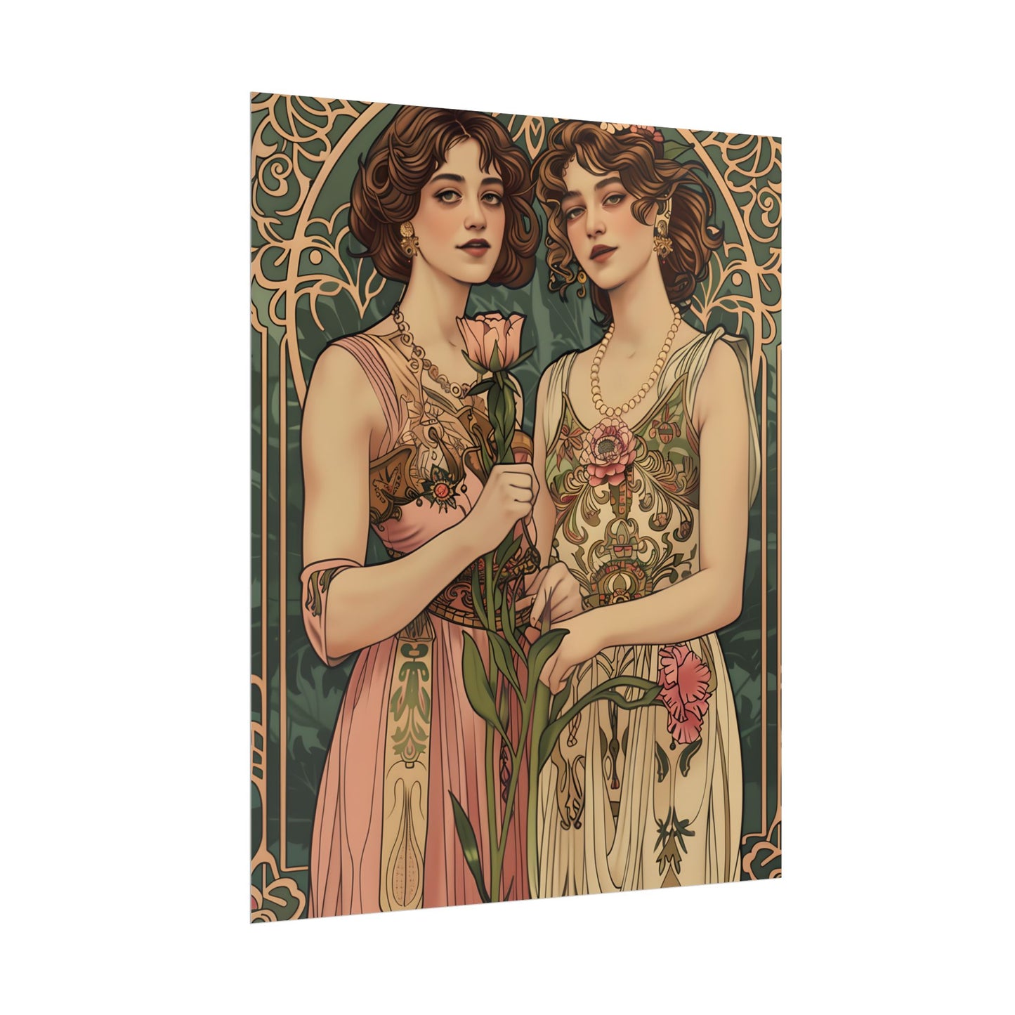 Women in Harmony: Primrose Bloom Artwork - Poster