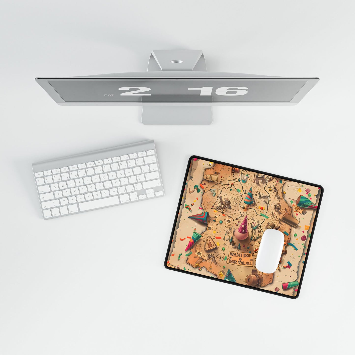 Whimsical Flynn Rider Illustration: Disney-Inspired Artwork - Desk Mat