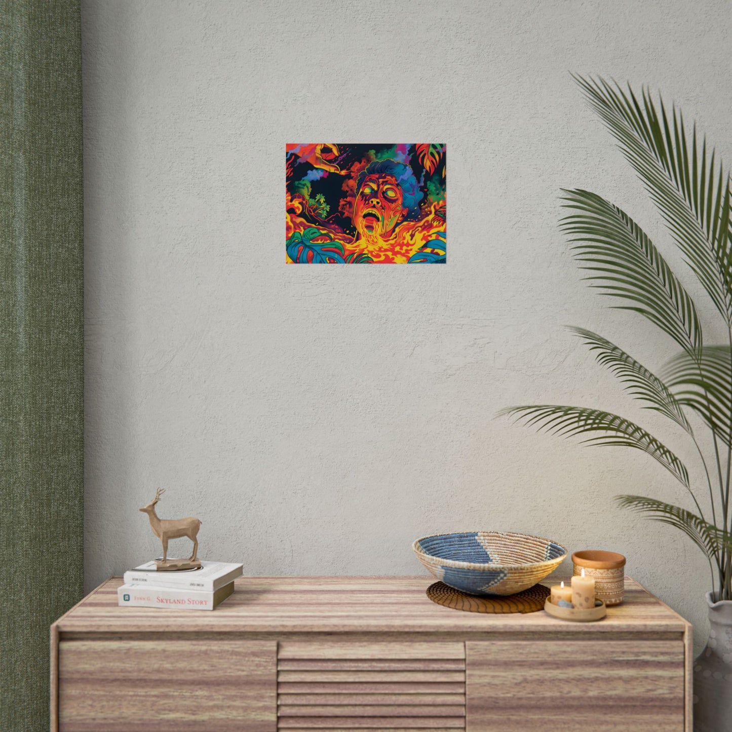 Whimsical Reading Moment: Cartoonish Illustration - Poster