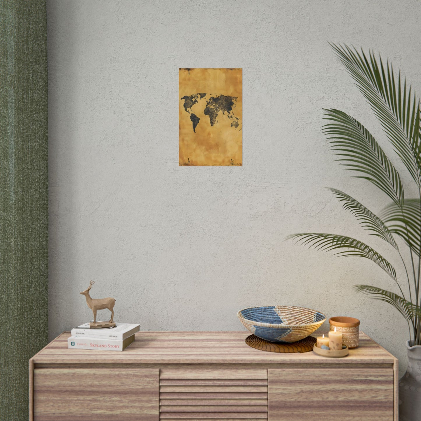 Vintage World Map: Decorative Art Piece - Poster