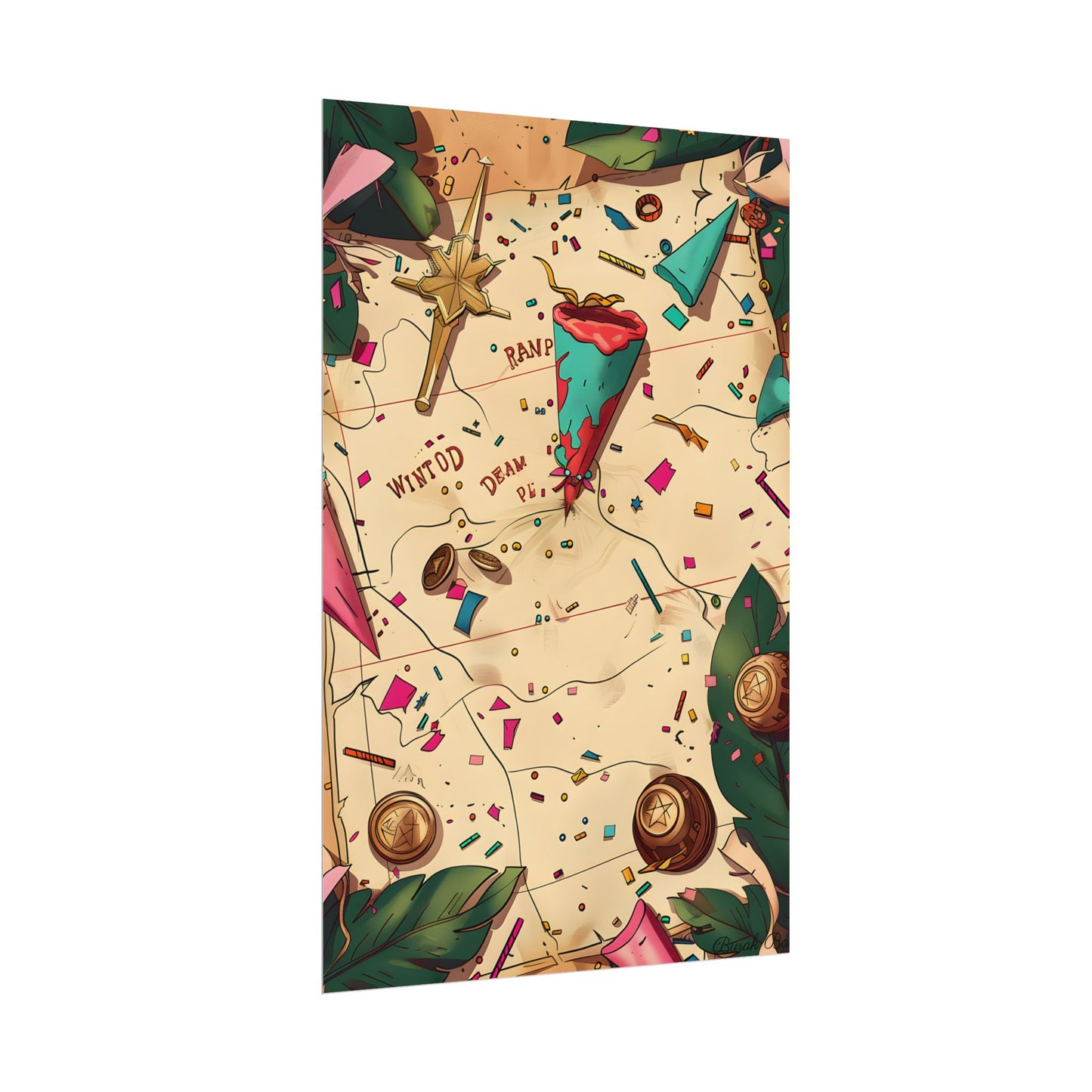 Whimsical Portrait with a Large Nose - Poster