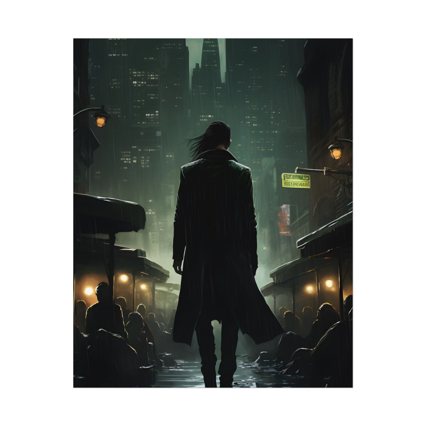 Urban Fantasy Detective: Noir City Night Art - Poster