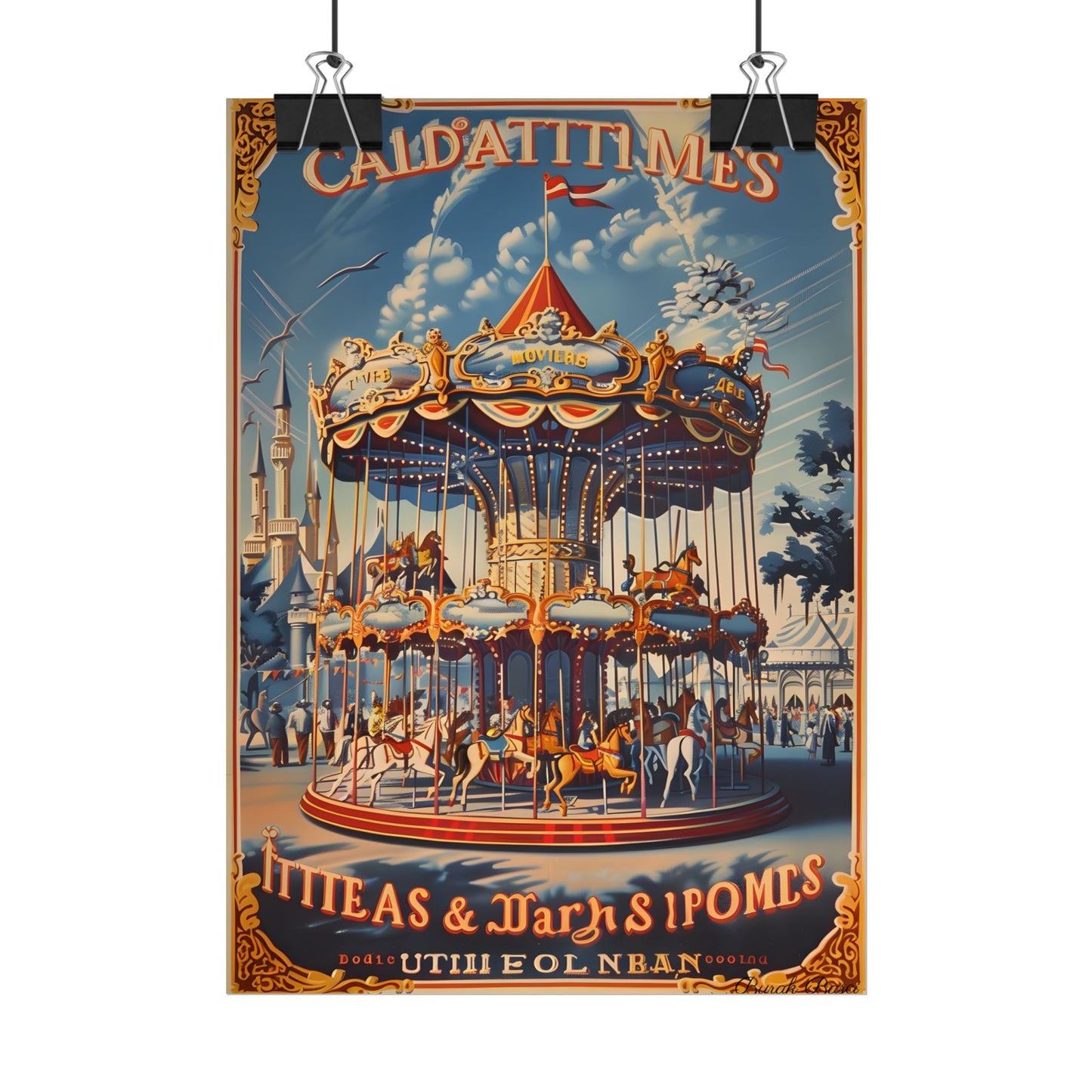 Vintage Disney Attraction: Retro-Themed Artwork - Poster