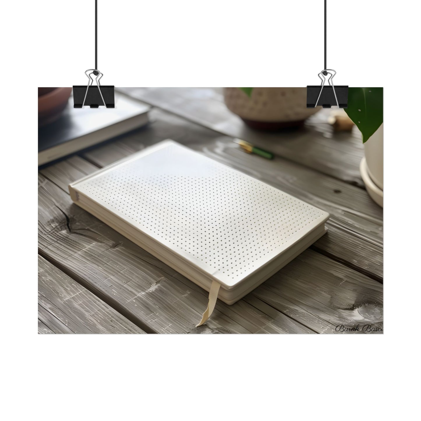 Minimalist Notebook: Embossed Dot Pattern Art - Poster
