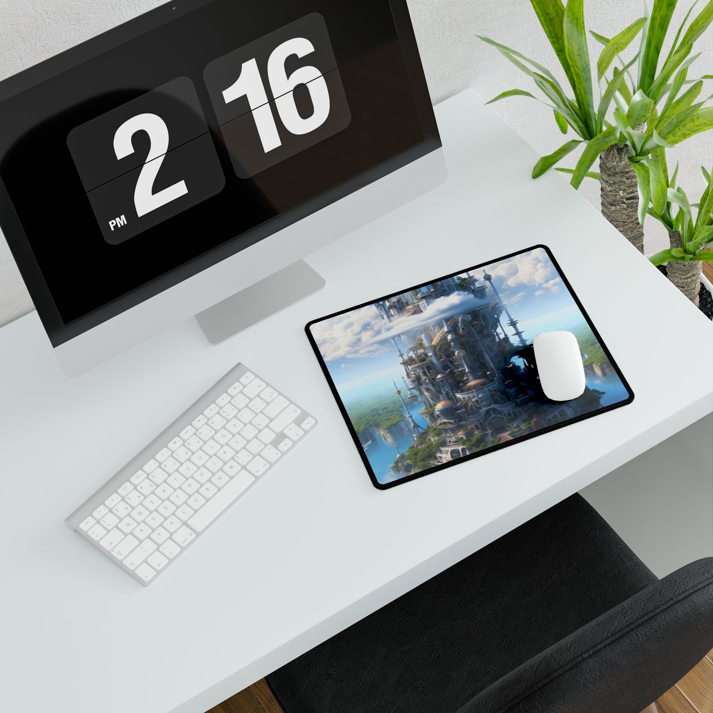 Floating City of Columbia: Breathtaking Aerial View - Desk Mat