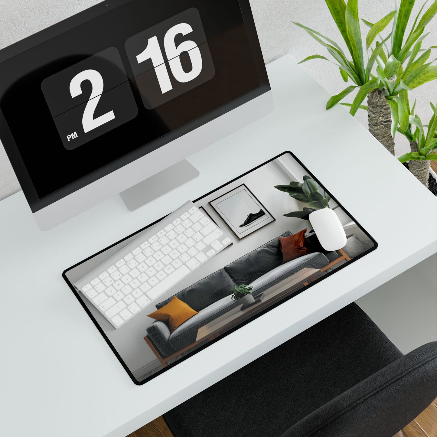 Minimalist Modern Living Room: Simple Furniture Art - Desk Mat