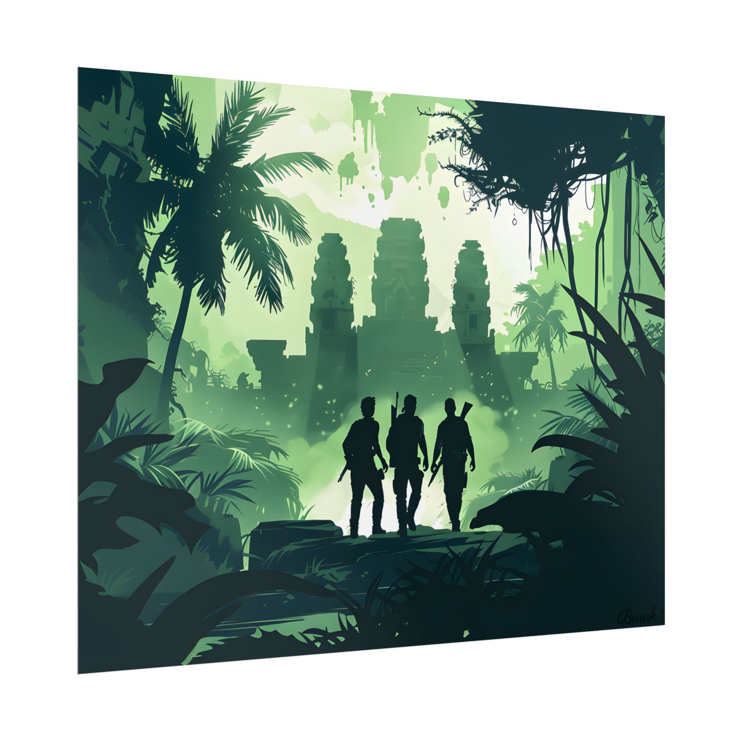 Young Adventurer: Minimalist Digital Portrait - Poster
