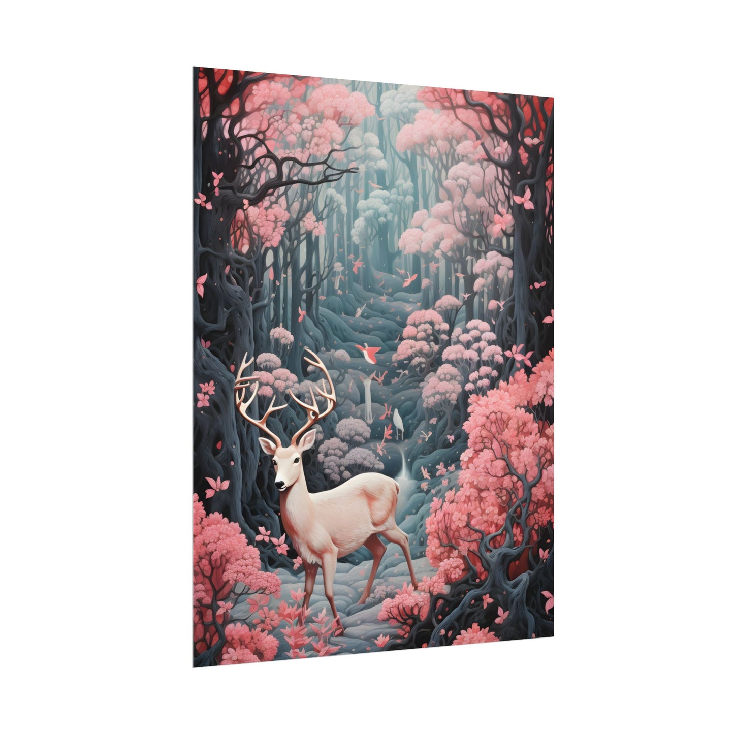 Whimsical Woodland Haven: Six Friends' Enchanted Forest - Poster