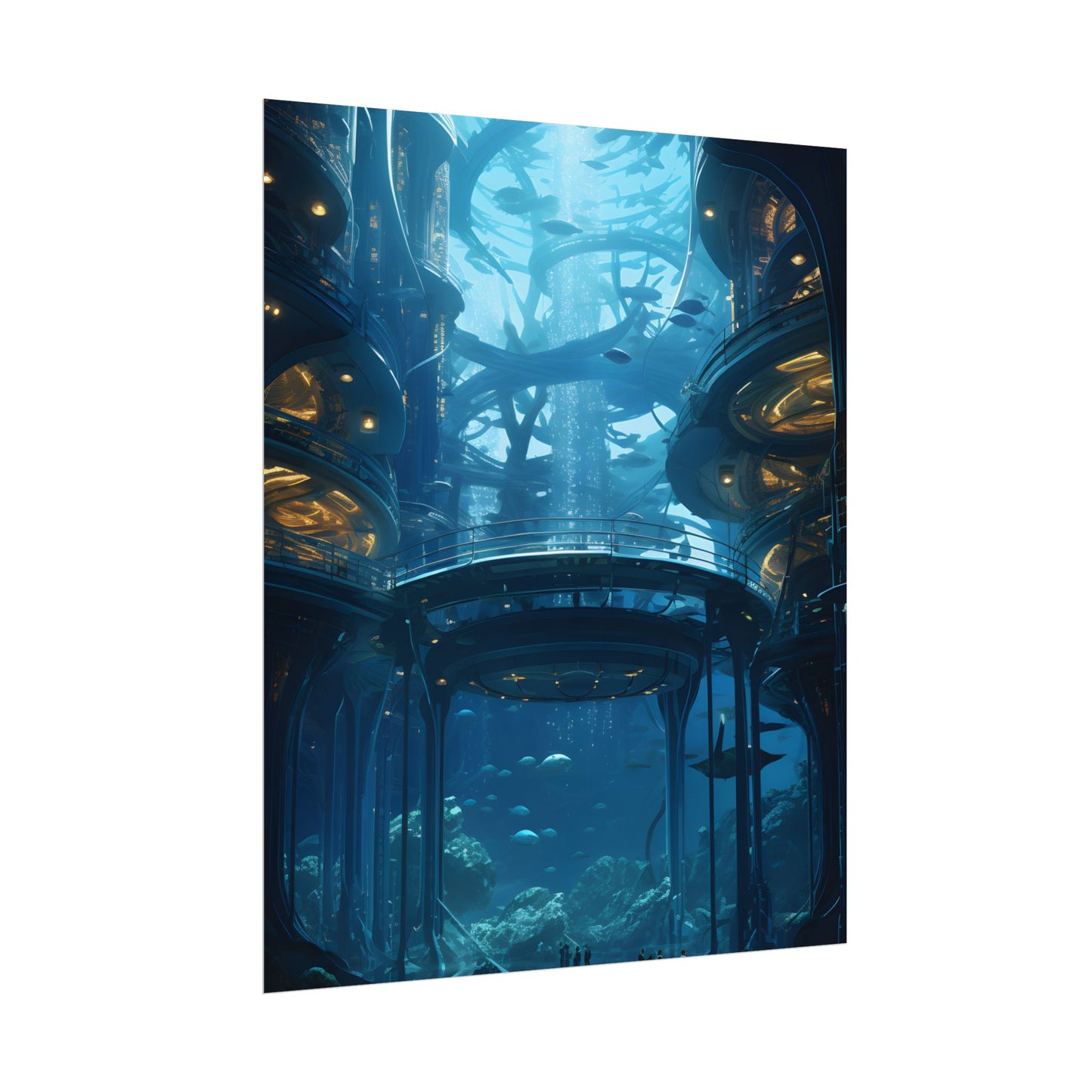 Advanced Underwater City: Visionary Metropol in the Future - Poster