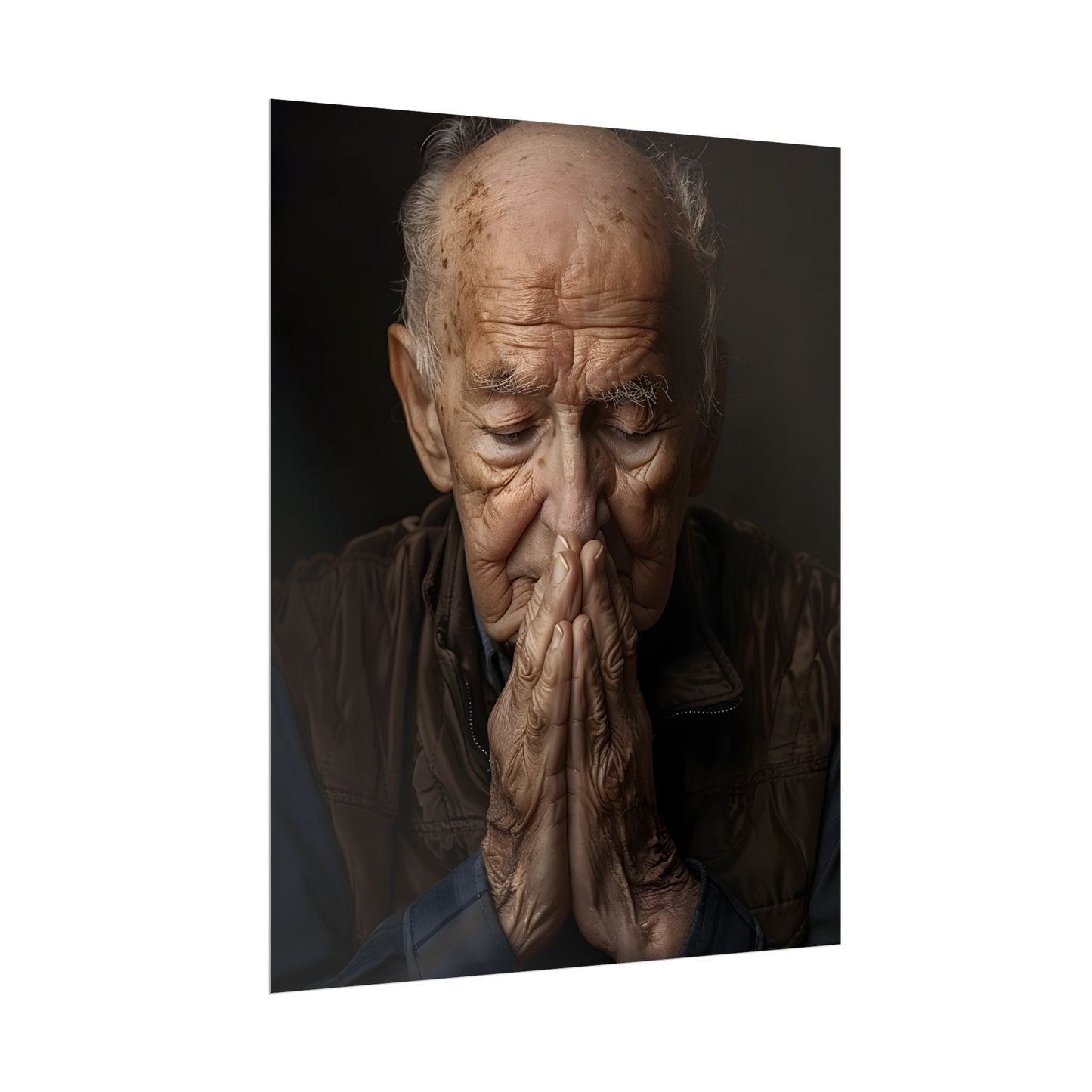 A Moment in Time: Gentle Aged Man in Formal Contemplation - Poster
