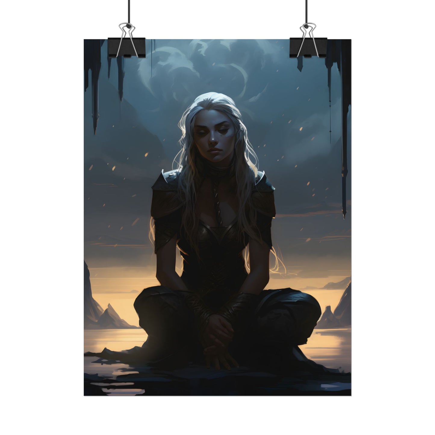 Outdoor Artwork: Horizontal Stripe Shirt Figure Holding Board - Poster