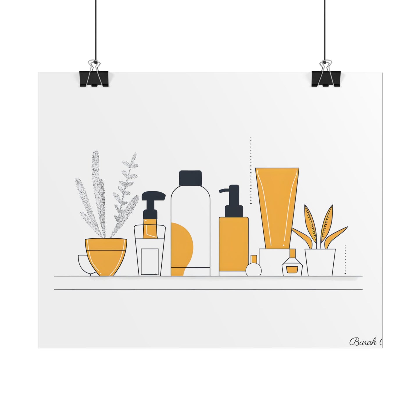 Minimalist Product Design: Bold Gray Illustration Artwork - Poster