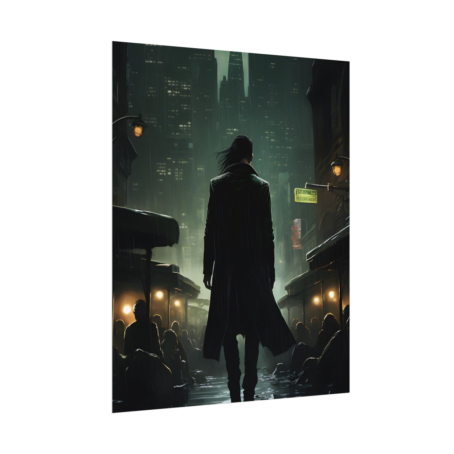 Urban Fantasy Detective: Noir City Night Art - Poster