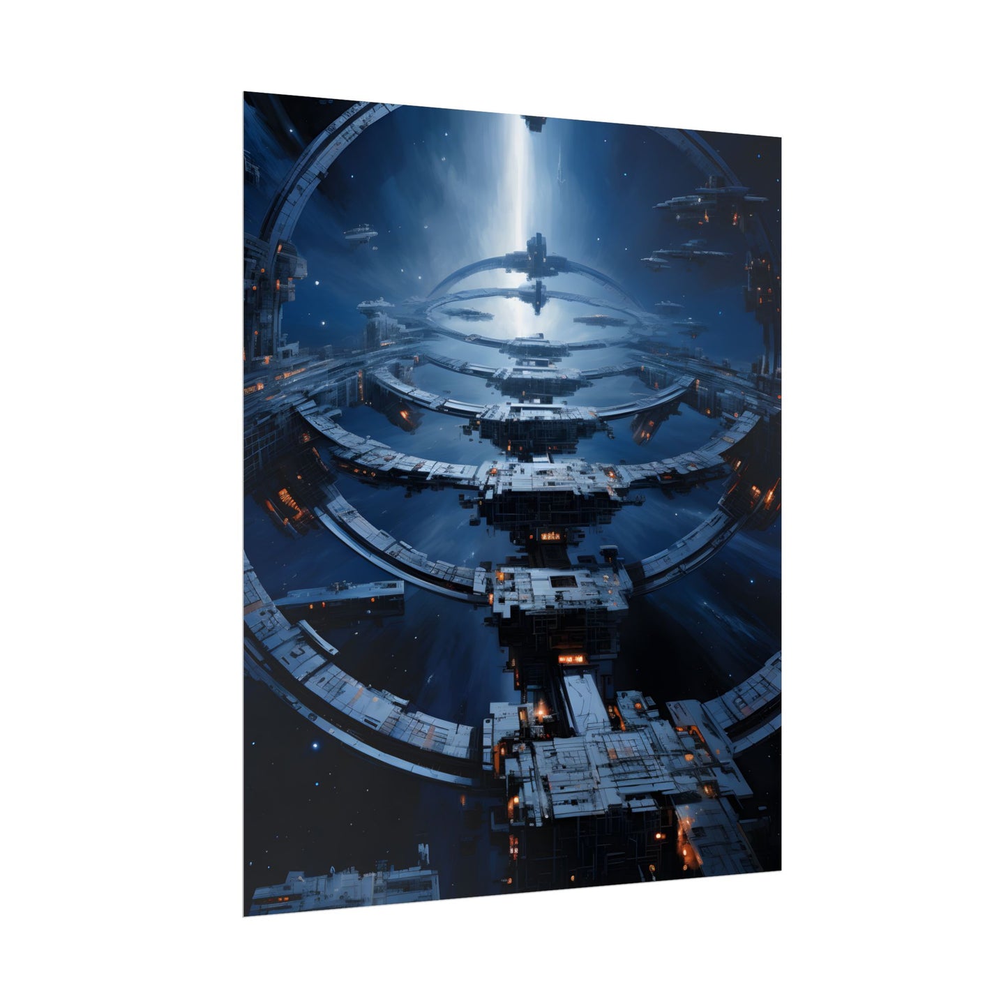 Aetherial Space Station: Massive Orbital Habitat - Poster