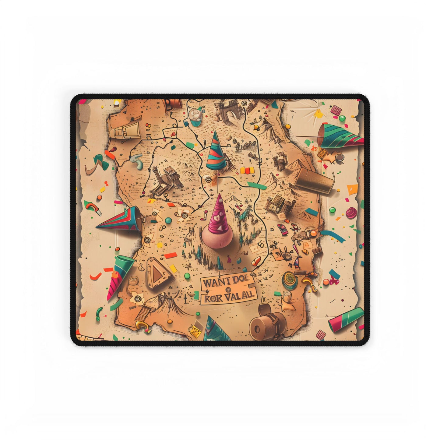 Whimsical Flynn Rider Illustration: Disney-Inspired Artwork - Desk Mat