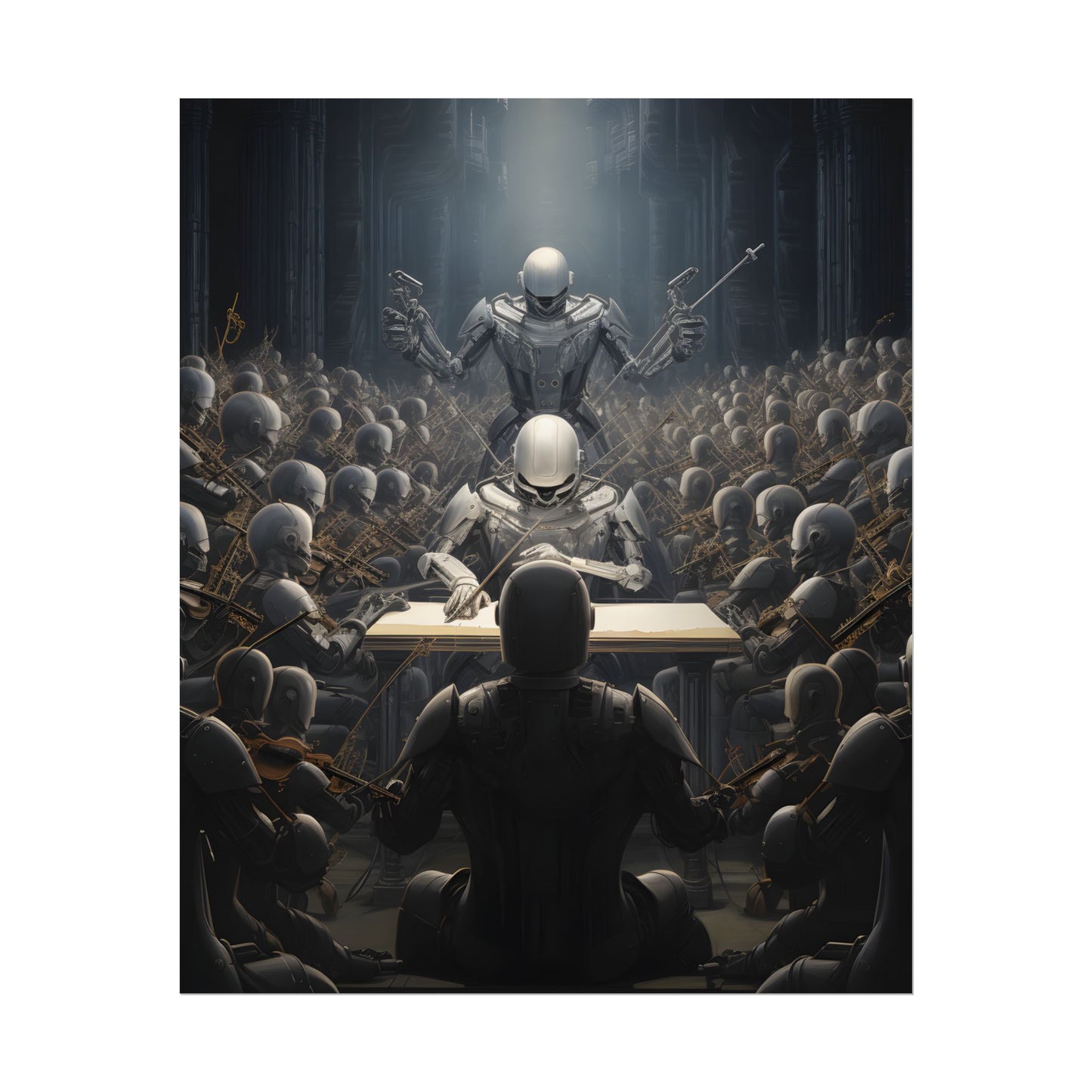 Robot Symphony: Sentient Robots in Musical Harmony - Poster