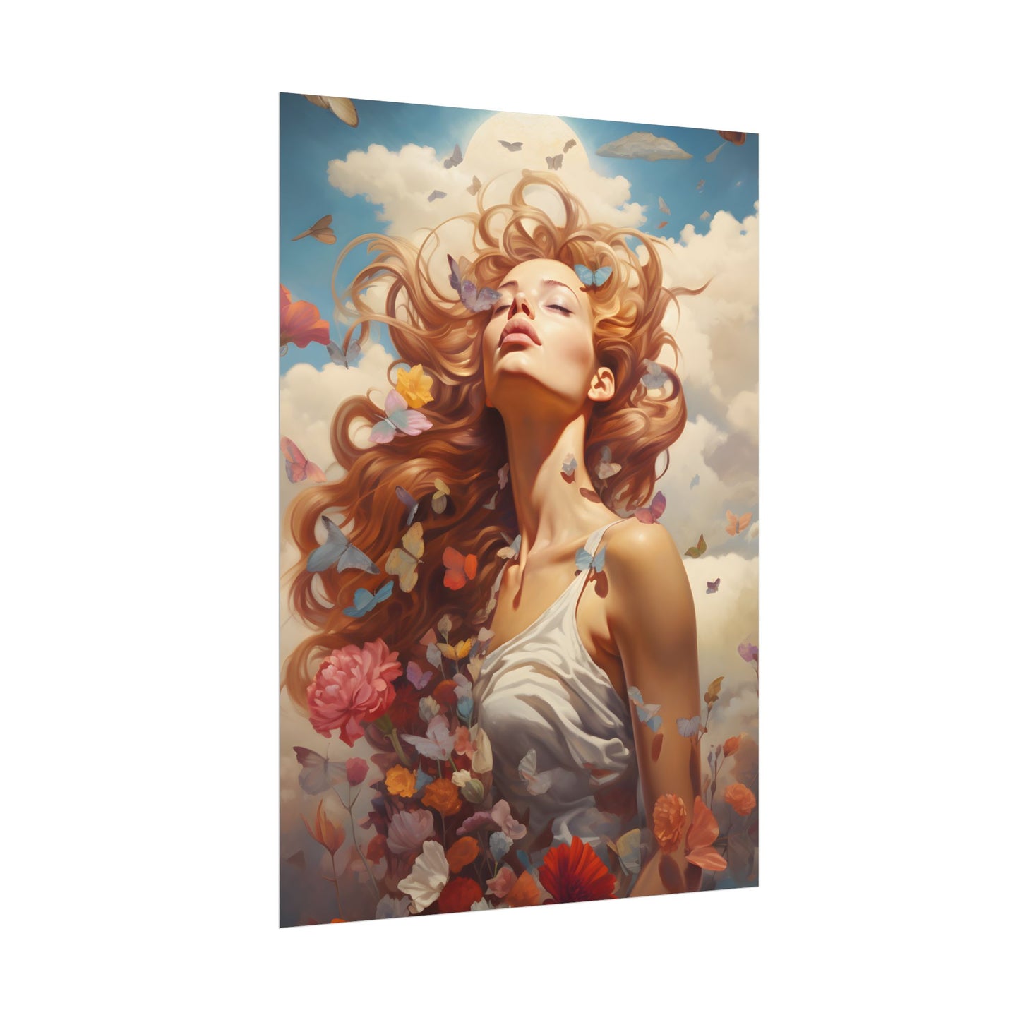 Vibrant Outdoor Cafe: Relaxed Atmosphere Artwork - Poster