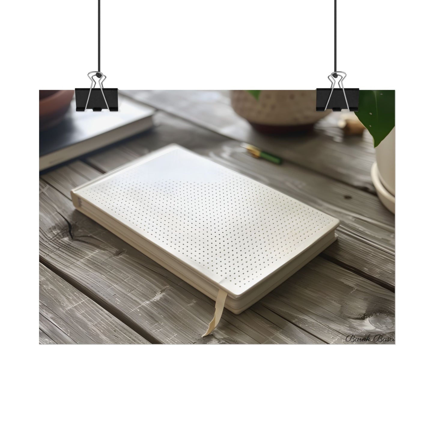 Minimalist Notebook: Embossed Dot Pattern Art - Poster