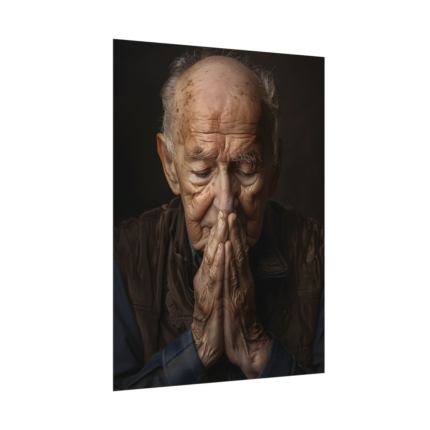 A Moment in Time: Gentle Aged Man in Formal Contemplation - Poster