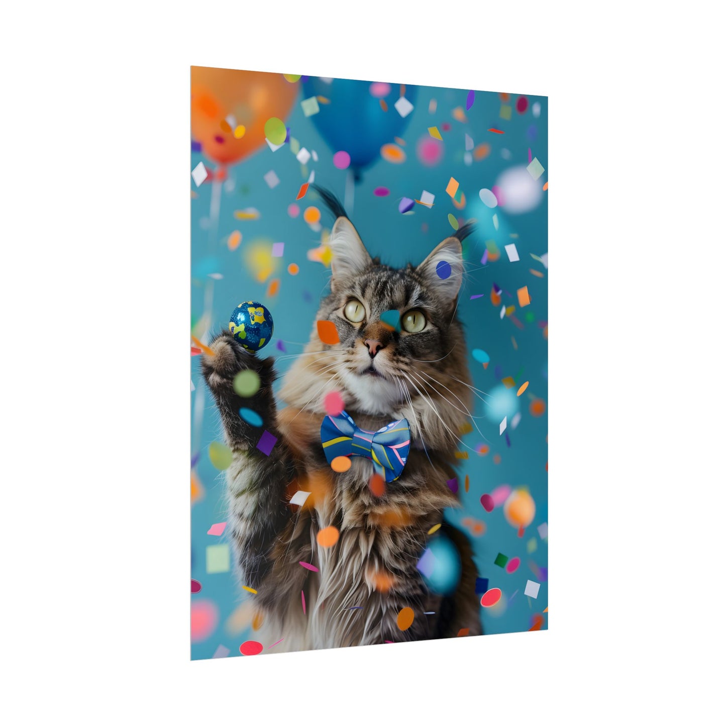 Whimsical Cat in Bow Tie: Exclusive Artwork - Poster