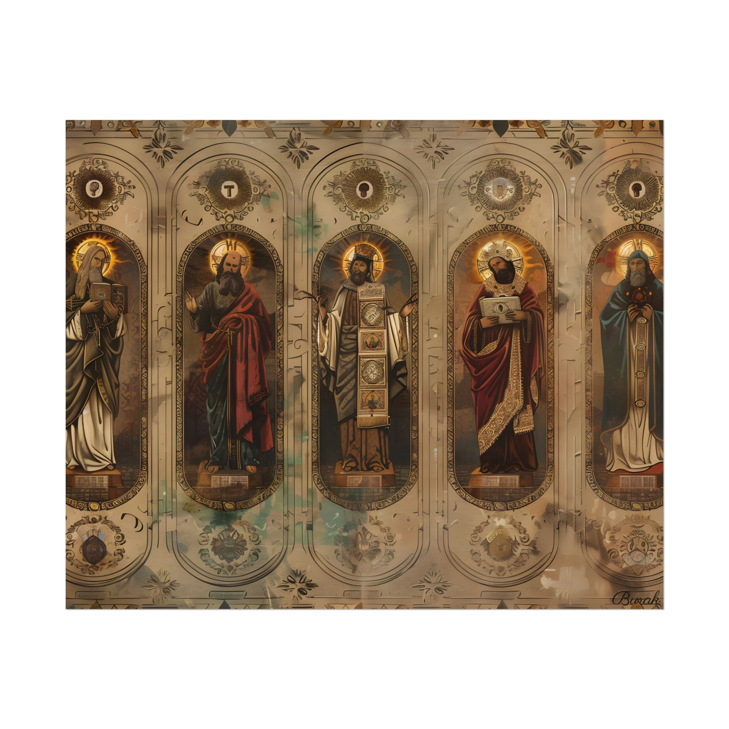 Vintage Biblical Art: Traditional Wisdom Poster - Poster