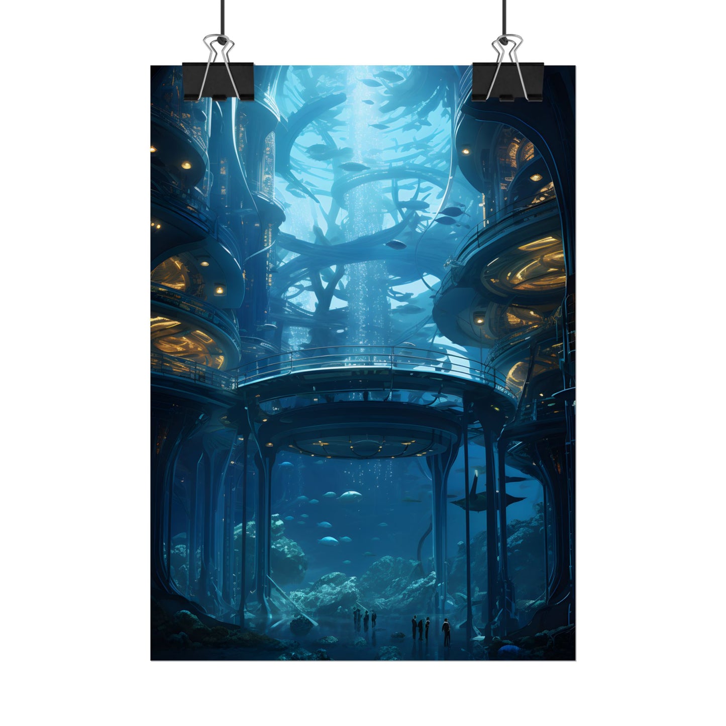Advanced Underwater City: Visionary Metropol in the Future - Poster