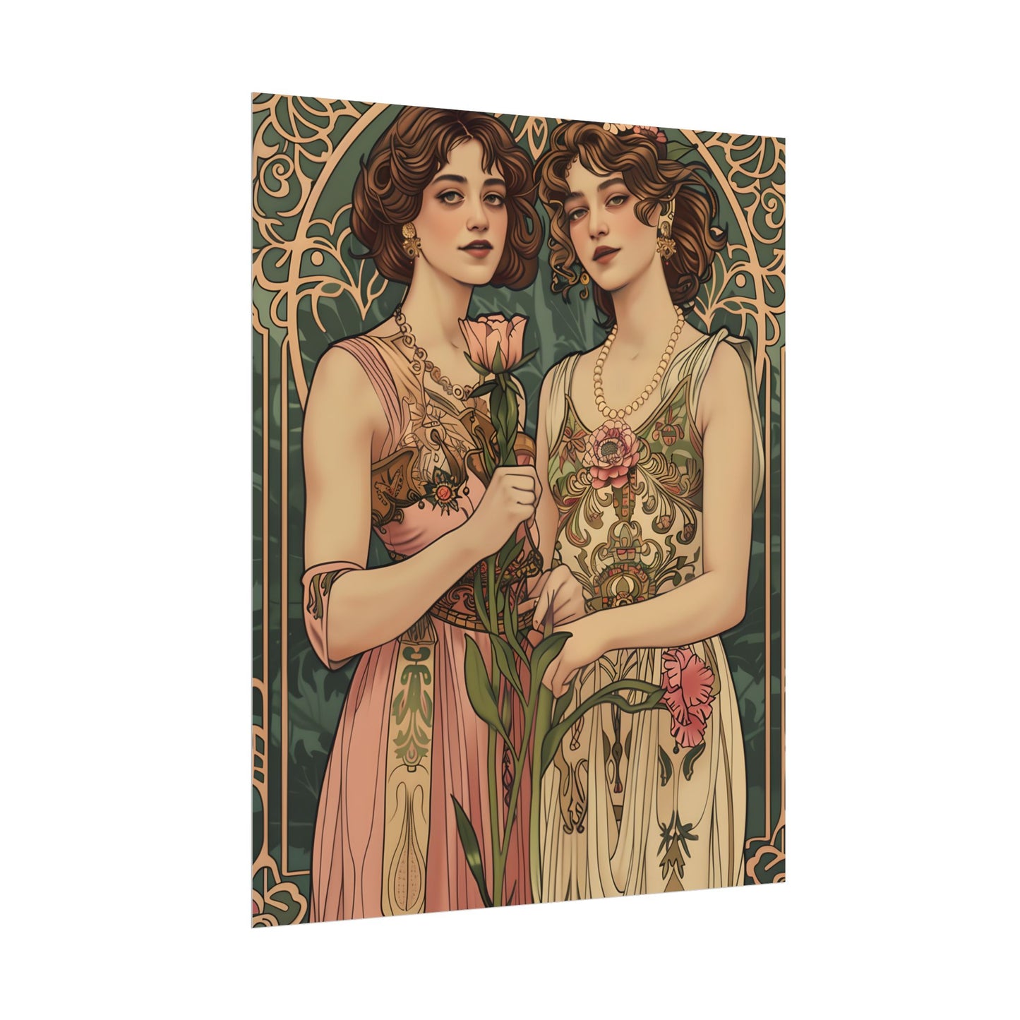 Women in Harmony: Primrose Bloom Artwork - Poster